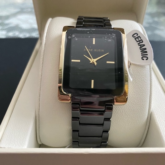 Anne Klein AK/2952BKGB Ceramic Bracelet Watch - Picture 3 of 3